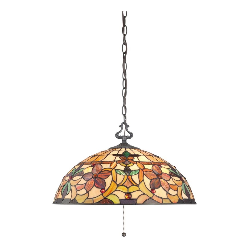 Elstead - Πολυέλαιος Tiffany KAMI με αλυσίδα 3xE27/60W/230V