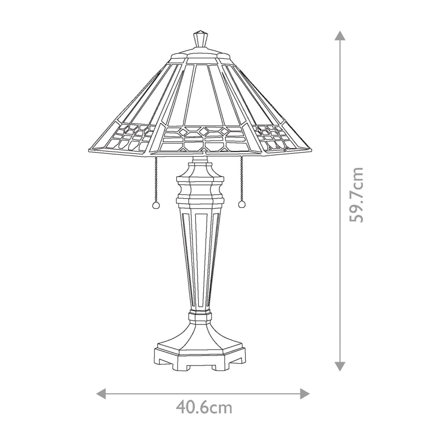 Elstead QZ-ARDEN-TL - Επιτραπέζιο φωτιστικό ALCOTT 2xE27/60W/230V