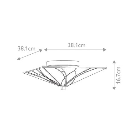 Elstead QZ-ASHEVILLE-F - Φωτιστικό οροφής ASHEVILLE 2xE27/60W/230V