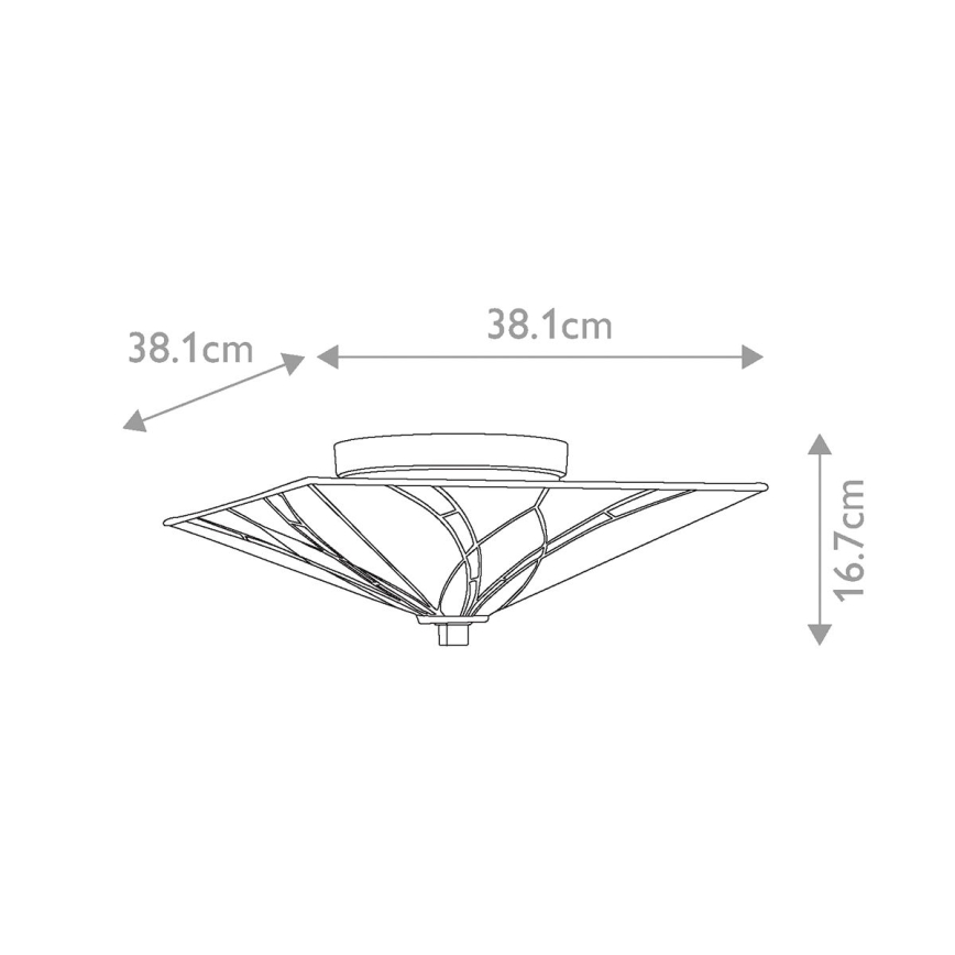 Elstead QZ-ASHEVILLE-F - Φωτιστικό οροφής ASHEVILLE 2xE27/60W/230V