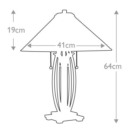 Elstead - Επιτραπέζιο φωτιστικό Tiffany ASHEVILLE 2xE27/60W/230V