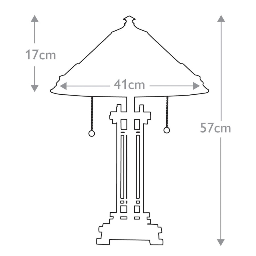 Elstead QZ-CHASTAIN-TL - Επιτραπέζια λάμπα CHASTAIN 2xE27/60W/230V