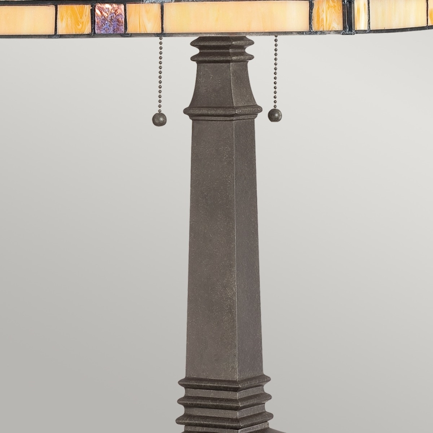 Elstead - Επιτραπέζιο φωτιστικό Tiffany FINTON 2xE27/60W/230V