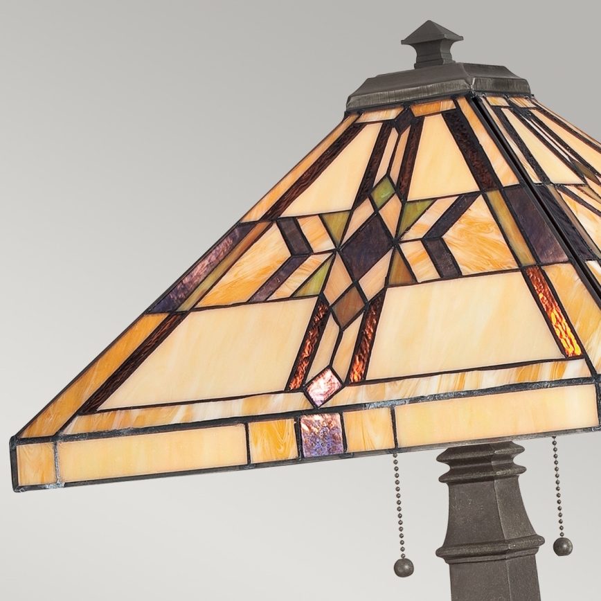 Elstead - Επιτραπέζιο φωτιστικό Tiffany FINTON 2xE27/60W/230V