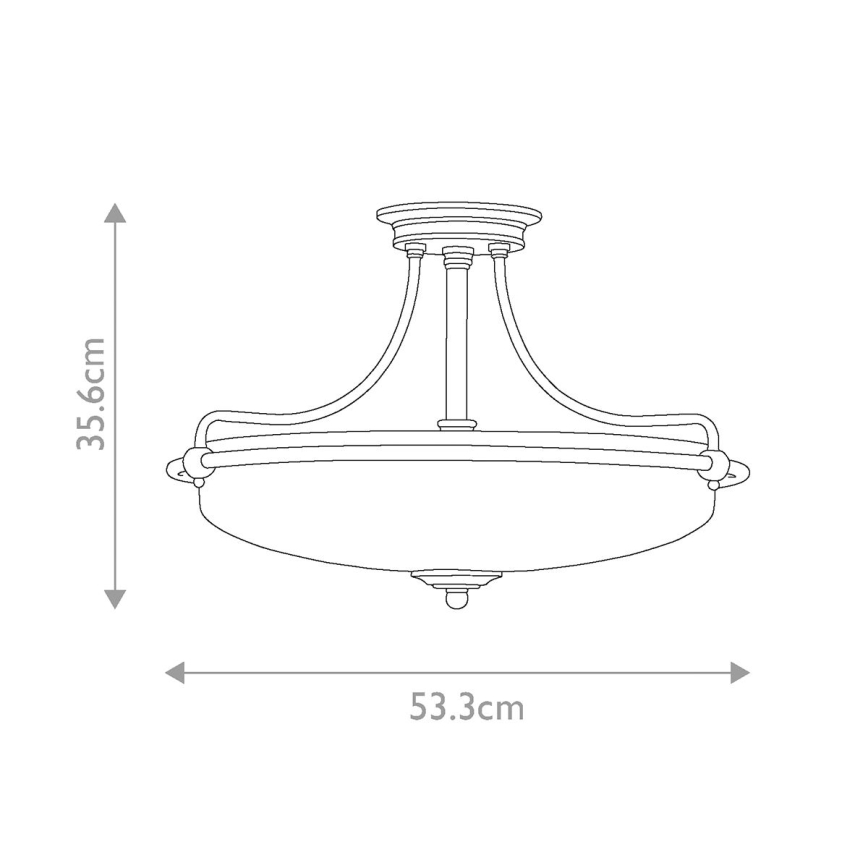 Elstead - Πλαφονιέρα οροφής GRIFFIN 4xE27/100W/230V ματ χρώμιο