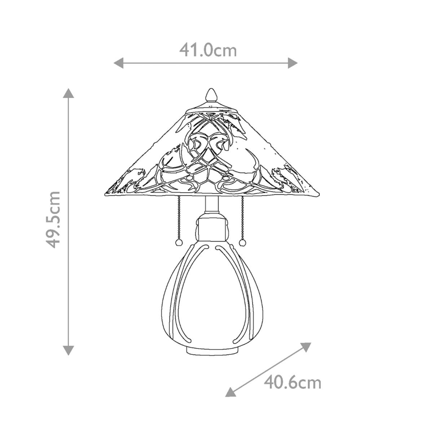 Elstead QZ-INDIA-TL - Επιτραπέζια λάμπα INDIA 2xE27/75W/230V