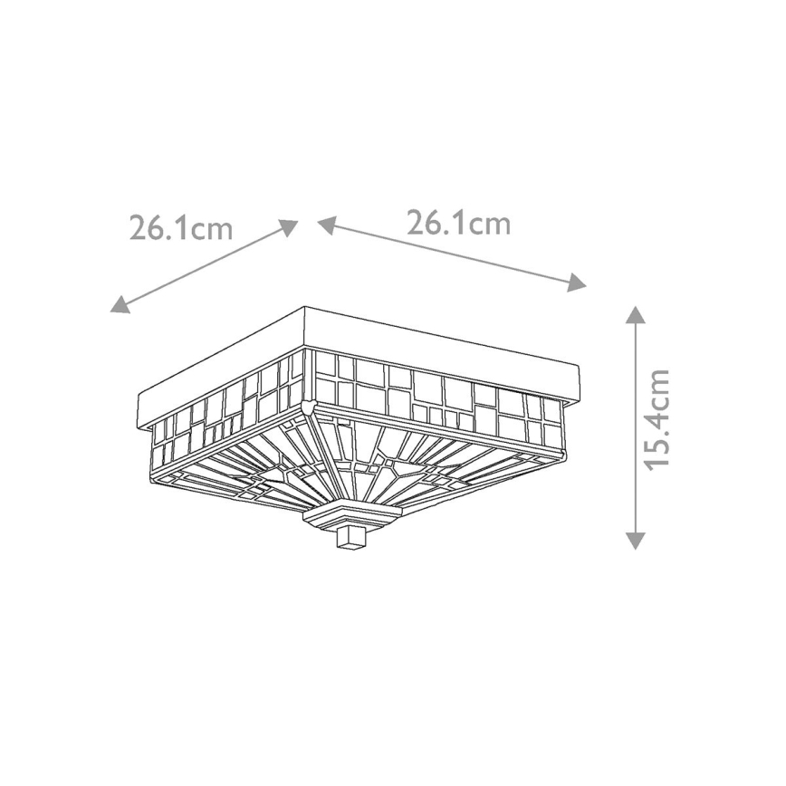Elstead QZ-INGLENOOK-F - Φωτιστικό οροφής εξωτερικού χώρου INGLENOOK 2xE27/60W/230V IP44
