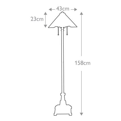 Elstead QZ-INGLENOOK-FL - Επιδαπέδια λάμπα INGLENOOK 2xE27/60W/230V