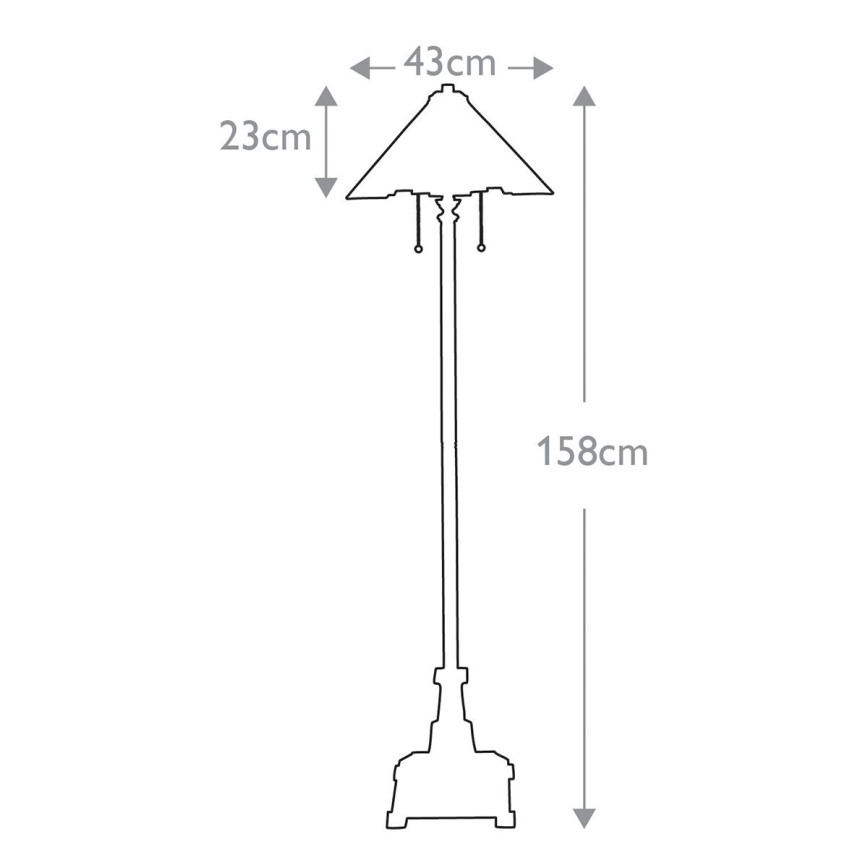 Elstead QZ-INGLENOOK-FL - Επιδαπέδια λάμπα INGLENOOK 2xE27/60W/230V