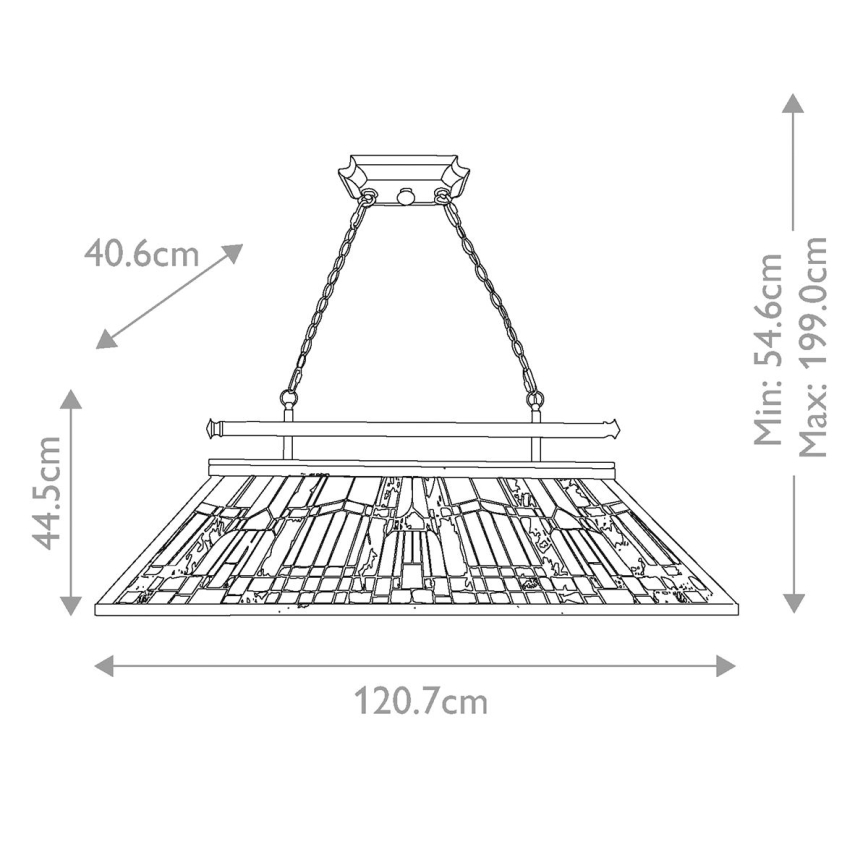 Elstead QZ-INGLENOOK-ISLE - Κρεμαστό φωτιστικό INGLENOOK 3xE27/100W/230V