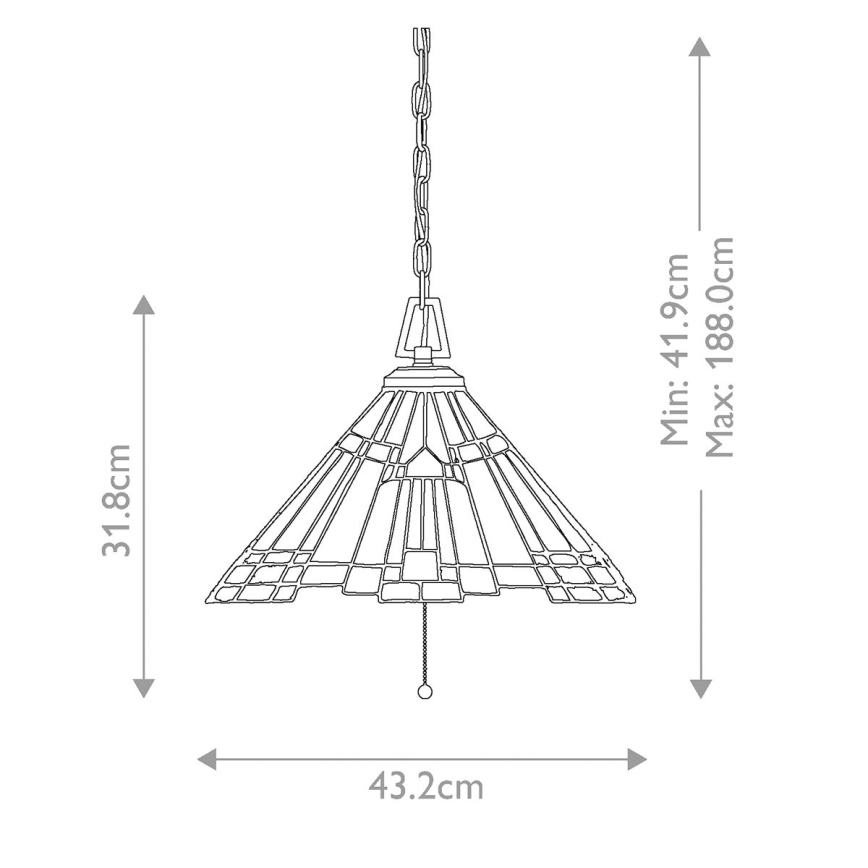 Elstead QZ-INGLENOOK-P-A - Κρεμαστό φωτιστικό INGLENOOK 3xE27/60W/230V