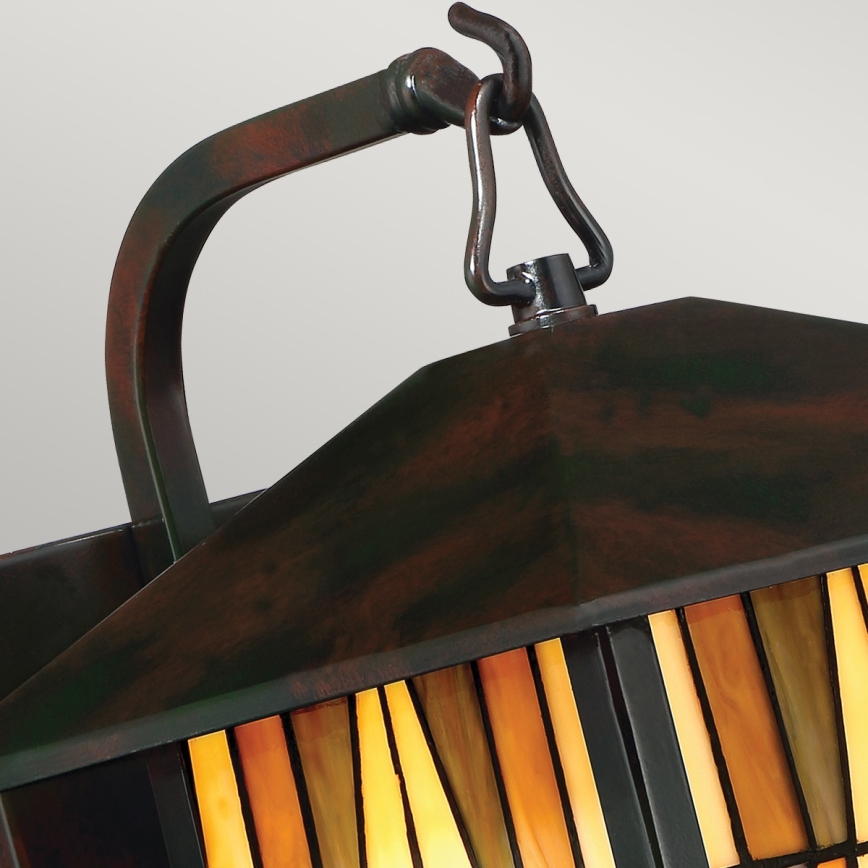 Elstead - Εξωτερικό φωτιστικό τοίχου Tiffany INGLENOOK 1xE27/60W/230V IP44