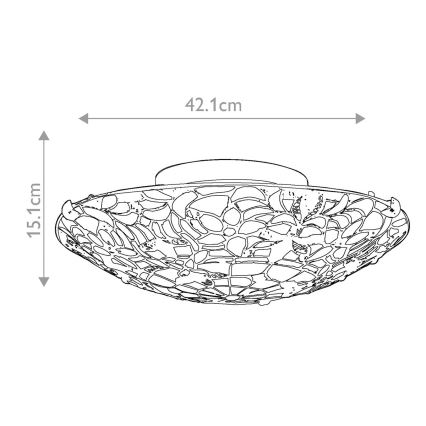 Elstead QZ-KAMI-F - Φωτιστικό οροφής KAMI 2xE27/60W/230V