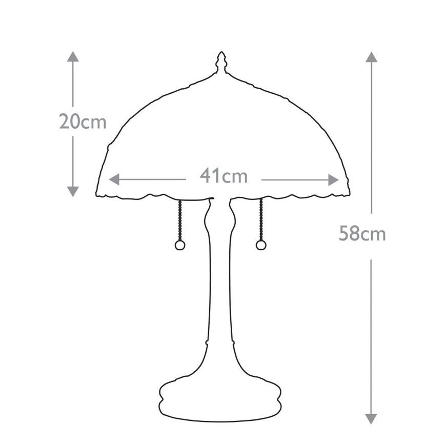 Elstead - Επιτραπέζιο φωτιστικό Tiffany LARISSA 2xE27/60W/230V