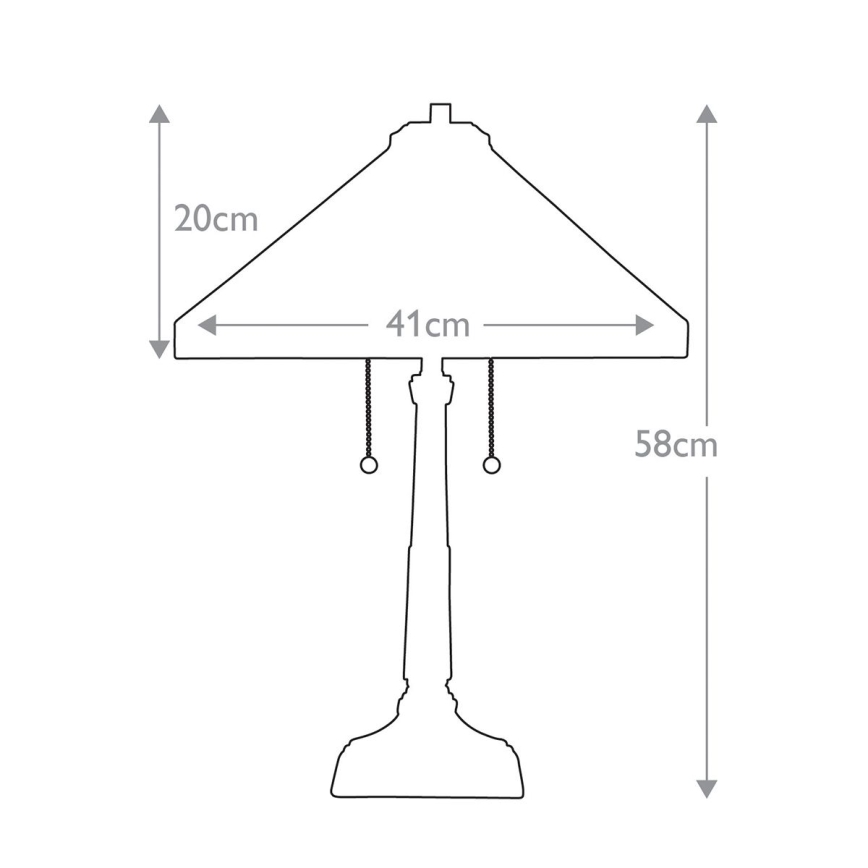 Elstead - Επιτραπέζιο φωτιστικό Tiffany STEPHEN 2xE27/60W/230V