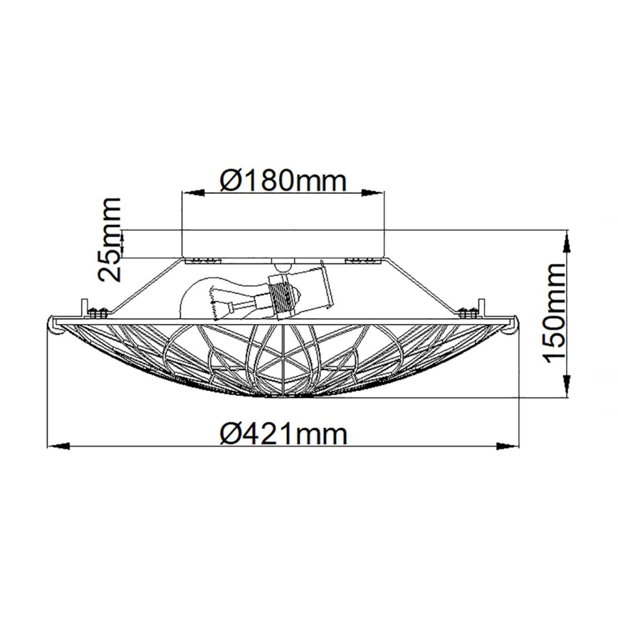 Elstead QZ-VICTORY-SF - Φωτιστικό οροφής VICTORY 2xE27/60W/230V