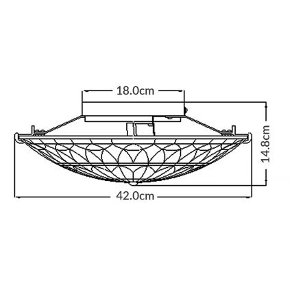 Elstead QZ-WEST-END-F - Φωτιστικό οροφής WEST 2xE27/75W/230V
