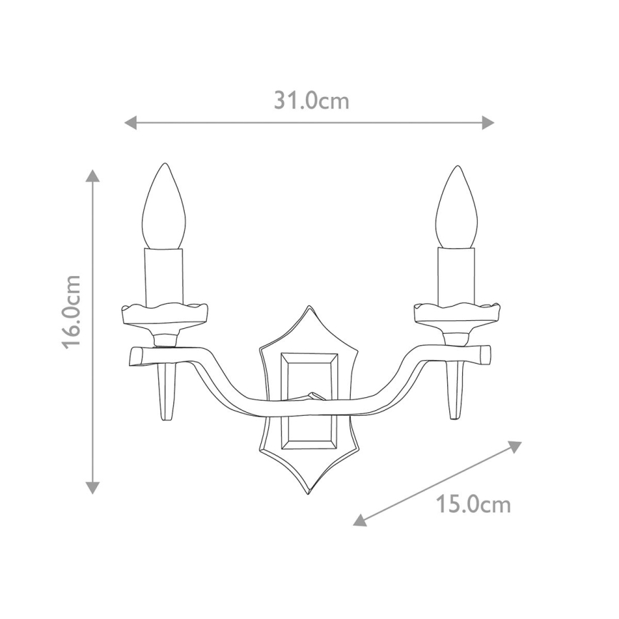 Elstead - Φωτιστικό τοίχου RECTORY 2xE14/60W/230V