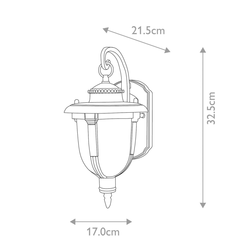 Elstead STL2-S-WB - Επιτοίχιο φωτιστικό εξωτερικού χώρου ST LOUIS 1xE27/100W/230V IP44