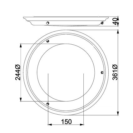 Elstead - LED φωτιστικό οροφής WELLAND LED/25W/230V 3000K χρυσό
