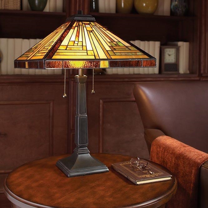 Elstead - Επιτραπέζιο φωτιστικό Tiffany STEPHEN 2xE27/60W/230V