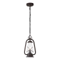 Elstead - Εξωτερικός πολυέλαιος με αλυσίδα MINERS 1xE27/60W/230V IP44 μπρονζέ