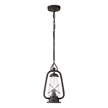Elstead - Εξωτερικός πολυέλαιος με αλυσίδα MINERS 1xE27/60W/230V IP44 μπρονζέ