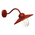 Elstead - Εξωτερικό επιτοίχιο φωτιστικό KLAMPENBORG 1xE27/60W/230V IP44 κόκκινο