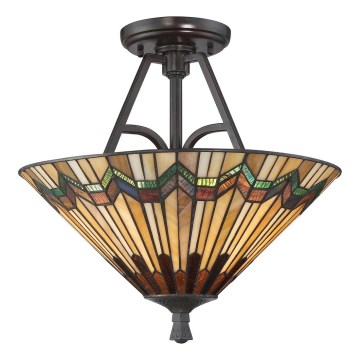 Elstead - Επικαθήμενο φωτιστικό οροφής Tiffany ALCOTT 2xE27/60W/230V