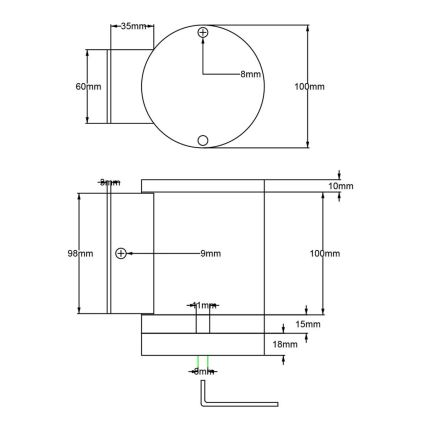 Elstead - Επιτοίχιο φωτιστικό εξωτερικού χώρου LED MAGNUS 1xGX53/9W/230V IP54