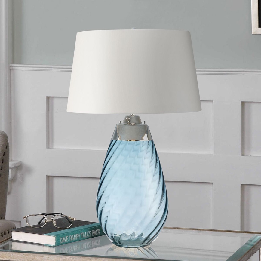 Elstead - Επιτραπέζιο φωτιστικό LED LENA 1xE27/40W/230V + 1xGU10/7W 74 cm μπλε/λευκό