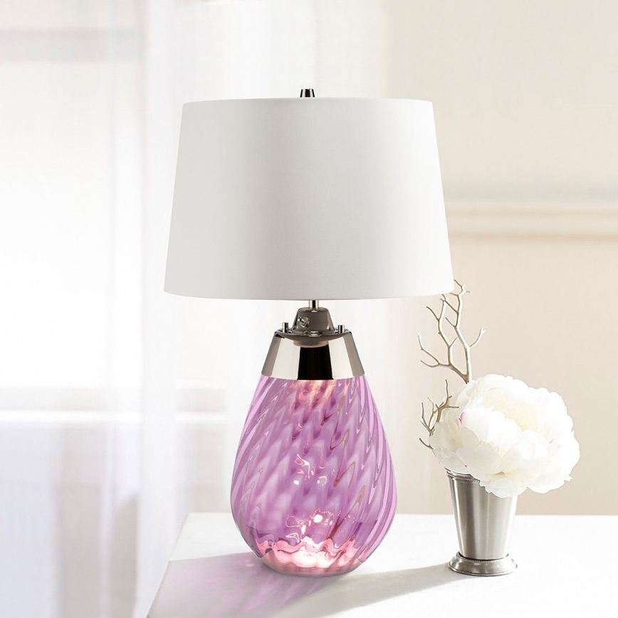 Elstead - Επιτραπέζιο φωτιστικό LED LENA 1xE27/40W/230V + 1xGU10/7W 74 cm ροζ