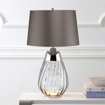 Elstead - Επιτραπέζιο φωτιστικό LED LENA 1xE27/60W/230V + 1xGU10/7W 60,5 cm γκρι