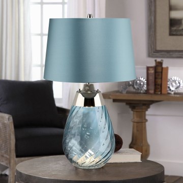 Elstead - Επιτραπέζιο φωτιστικό LED LENA 1xE27/60W/230V + 1xGU10/7W 60,5 cm μπλε