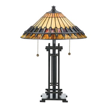 Elstead - Επιτραπέζιο φωτιστικό Tiffany CHASTAIN 2xE27/60W/230V