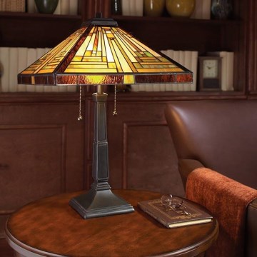 Elstead - Επιτραπέζιο φωτιστικό Tiffany STEPHEN 2xE27/60W/230V