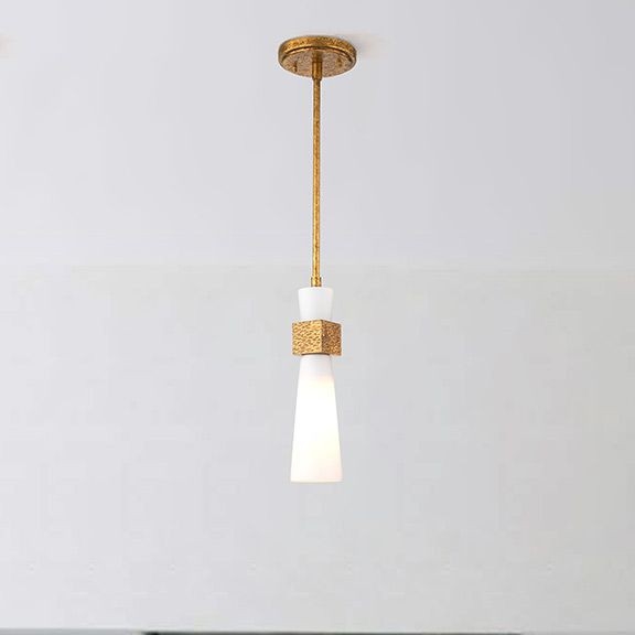 Elstead - Κρεμαστό φωτιστικό με ράβδο KRISTY 1xE27/40W/230V Ø 15,2 cm χάλκινο