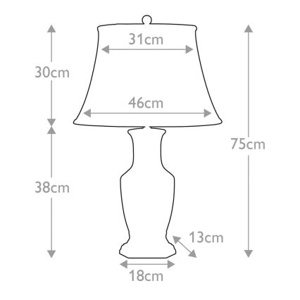 Elstead - Eπιτραπέζιο φωτιστικό ΜΠΛΕ HEX 1xE27/60W/230V