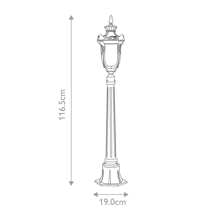 Elstead - Φωτιστικό εξωτερικού χώρου PHILADELPHIA 1xE27/100W/230V IP44 μαύρο