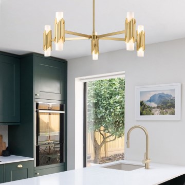 Elstead - Φωτιστικό οροφής σε ράβδο MARVELE 10xE14/40W/230V χρυσό