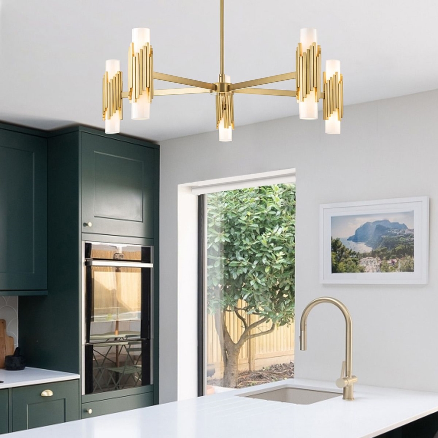 Elstead - Φωτιστικό οροφής σε ράβδο MARVELE 10xE14/40W/230V χρυσό