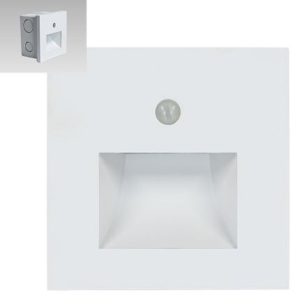 Emithor 70414 - LED φωτιστικό σκάλας με αισθητήρα SUNNY LED/1W/230V 4000K λευκό