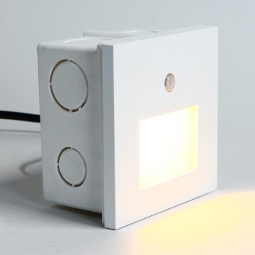 Emithor 70414 - LED φωτιστικό σκάλας με αισθητήρα SUNNY LED/1W/230V 4000K λευκό
