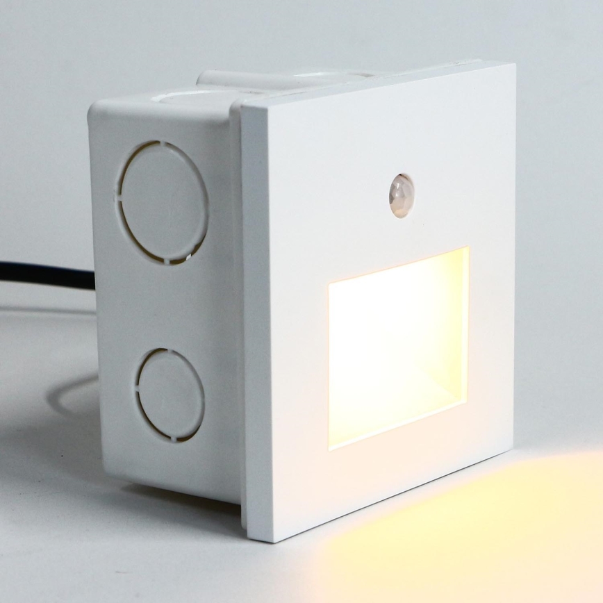 Emithor 70414 - LED φωτιστικό σκάλας με αισθητήρα SUNNY LED/1W/230V 4000K λευκό