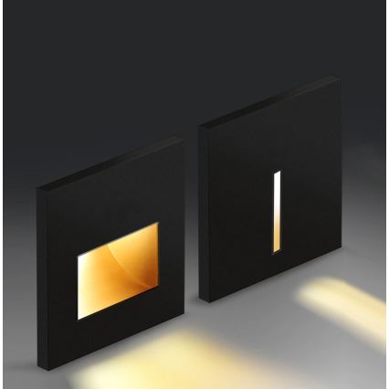 Emithor 70419 - LED φωτιστικό σκάλας SUNNY LED/1W/230V 4000K μαύρο