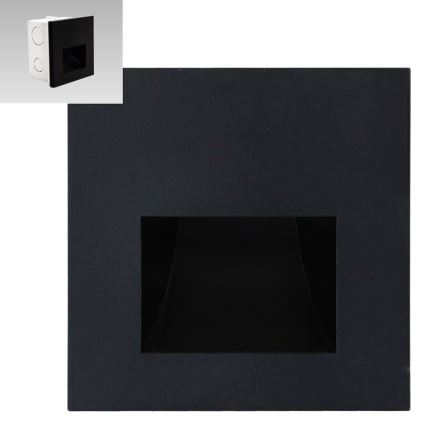 Emithor 70419 - LED φωτιστικό σκάλας SUNNY LED/1W/230V 4000K μαύρο