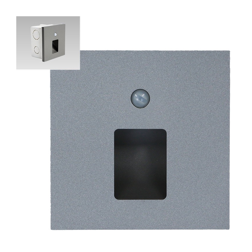 Emithor 70422 - LED φωτιστικό σκάλας με αισθητήρα VIX LED/1W/230V 4000K γκρι