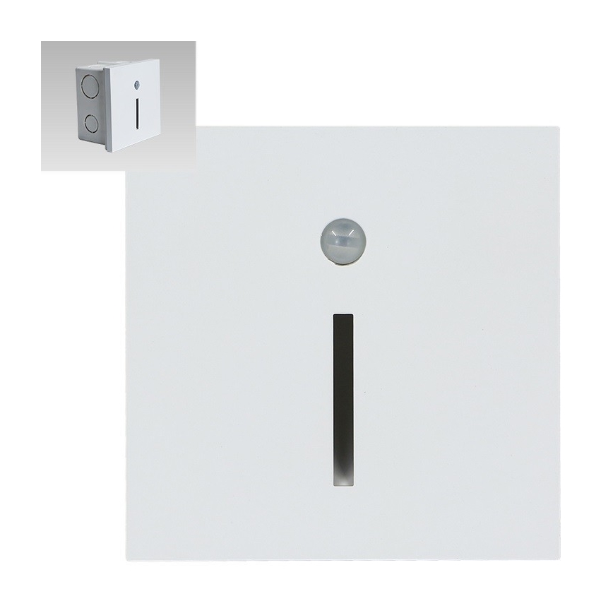 Emithor 70426 - LED φωτιστικό σκάλας με αισθητήρα LINE LED/1W/230V 4000K λευκό