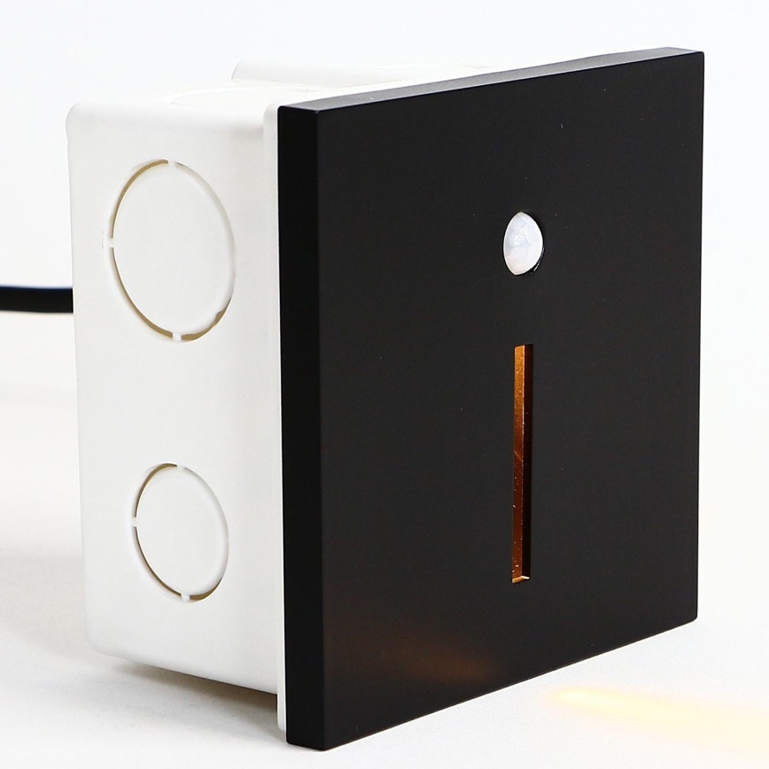 Emithor 70430 - LED φωτιστικό σκάλας με αισθητήρα LINE LED/1W/230V μαύρο