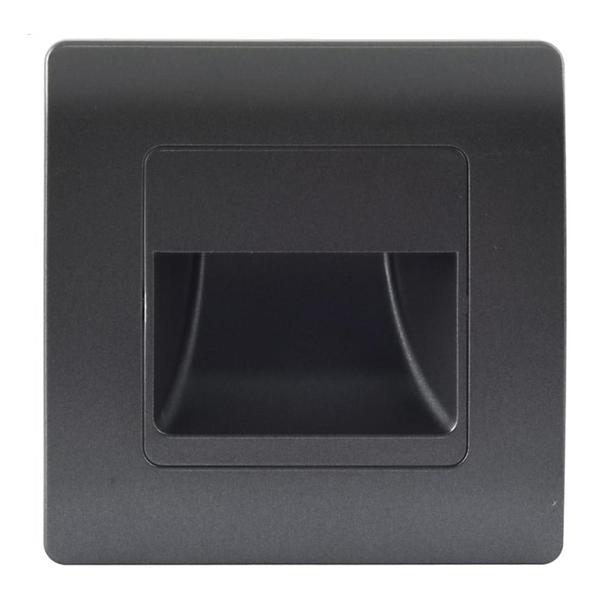 Emithor 70438 - LED φωτιστικό σκάλας STEP LIGHT LED/1W/230V 4000K μαύρο